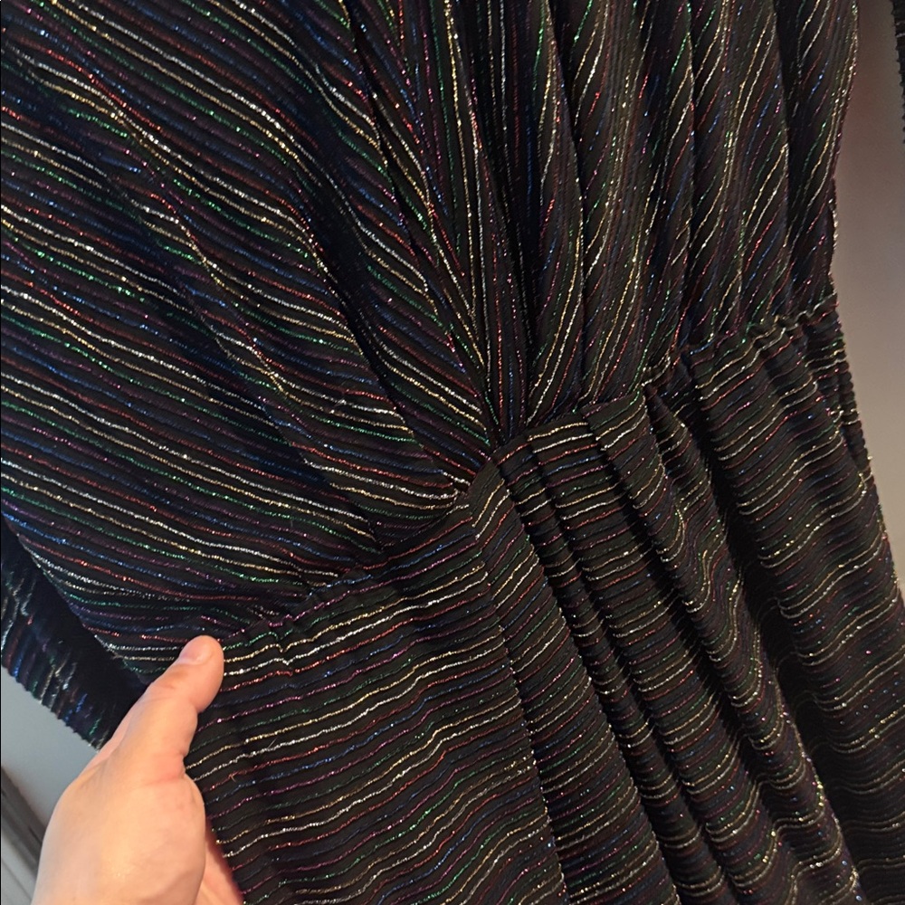Trina Turk Black and Gold Long Sleeve Dress